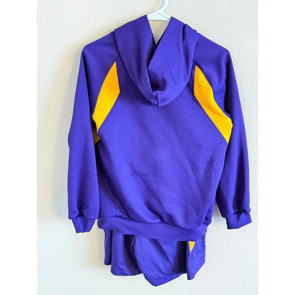 Nike NWT Kobe Bryant Kids Basketball Hoodie and Shorts‎ Set Purple Yellow L/XL - Picture 2 of 9